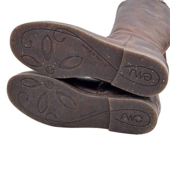 EMU Australia Shearling Leather Boot Armidale Tall Riding SZ 10 Women's Brown - Picture 12 of 15